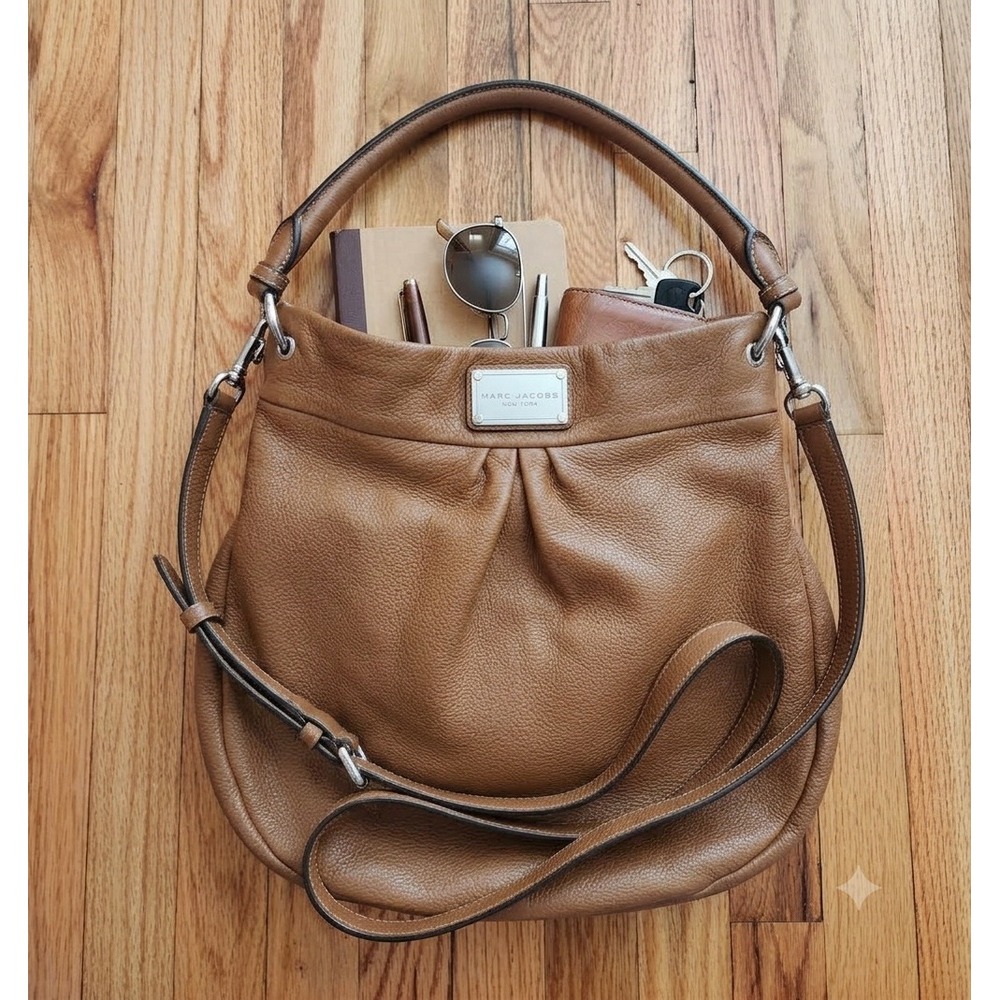 Marc Jacobs Empire City Messenger Tan Leather Hobo Bag M0011307 211